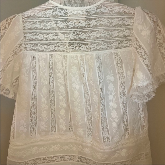 Sezane shenali White Lace Blouse NWT - Picture 4 of 5